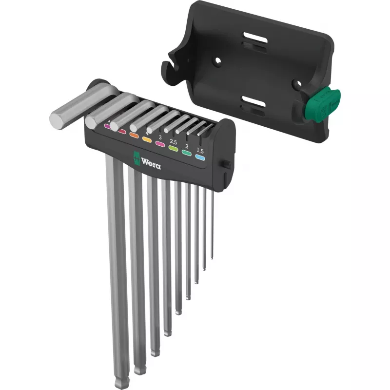 Wera 05022102001 Sechskantschlüssel-Set, L-Form, metrisch, 9-tlg.