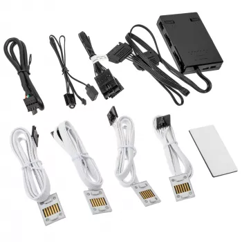 Lian Li Controller UNI HUB SL-INF 12SLIN-CONT3W weiß — RGB-Lüfter- und LED-Streifen-Hub
