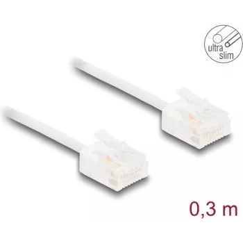 Netzwerkkabel DeLOCK RJ45 Cat.6 UTP 0,3 m Weiß