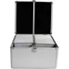 MEDIARANGE BOX76 - Aufbewahrungsbox - 300 Discs - Silber - Fleece - Kunststoff - Holz - 120 mm - Aluminium