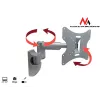 Wandhalterung MACLEAN MC-503A S für 23 Zoll–42 Zoll Bildschirme, neigbar ±20°, VESA 75×75–200×200, 30 kg, silber