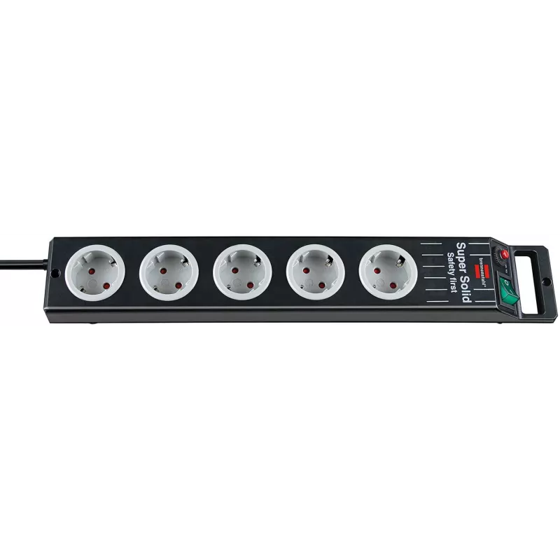 Power Extension Brennenstuhl 1153380115 2,5 m 5 AC-Steckdosen Schwarz Grau