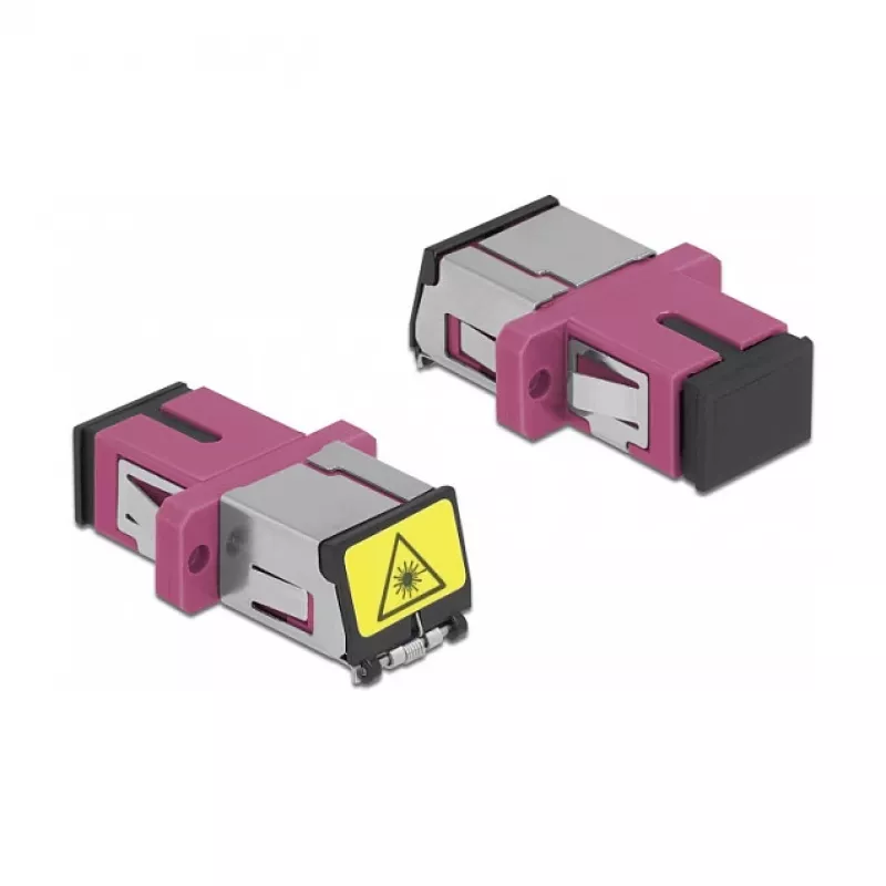 Glasfaser-Koppler DeLOCK 86891 SC Simplex Buchse auf SC Simplex Buchse Multimode Violett