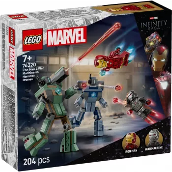 Konstruktionsspielzeug LEGO Marvel Super Heroes Iron Man War Machine Set 76320, 204 Teile, 2 Minifiguren, 100 mm Höhe