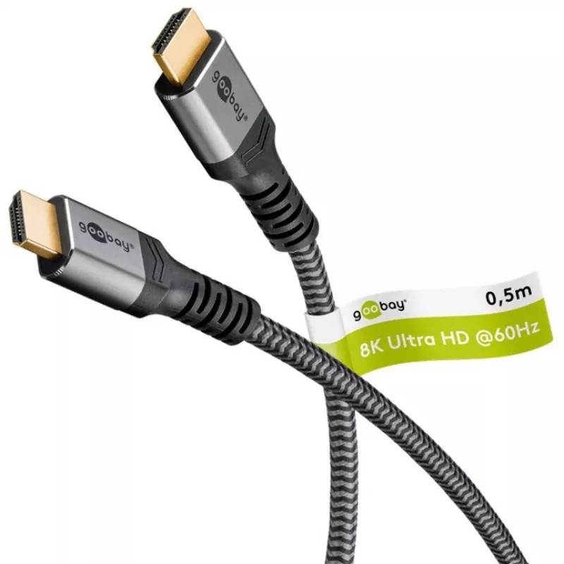 Goobay 64999 HDMI-Kabel 0,5 m HDMI Typ A (Standard) Grau (64999)