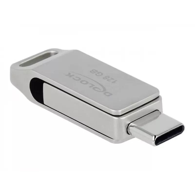 USB-Flash-Laufwerk DeLOCK 128 GB USB-C Typ-A Drehgelenk-Modell