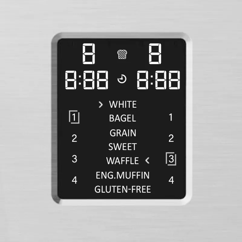 Gastroback Design Digital 4S 4 Scheiben 1900 W Edelstahl