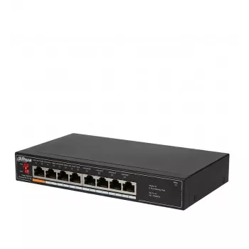 Dahua Technology PoE DH-SF1008L Unmanaged Fast Ethernet (10/100) Power over Ethernet (PoE) Desktop Hellgrau