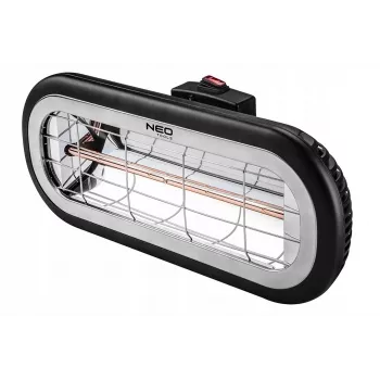 NEO TOOLS 90-032 elektrischer Heizstrahler Infrarot für Innen- & Außenbereich 2000 W Schwarz
