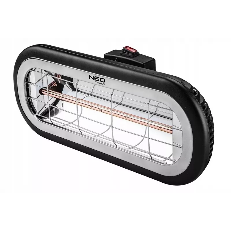 NEO TOOLS 90-032 elektrischer Heizstrahler Infrarot für Innen- & Außenbereich 2000 W Schwarz