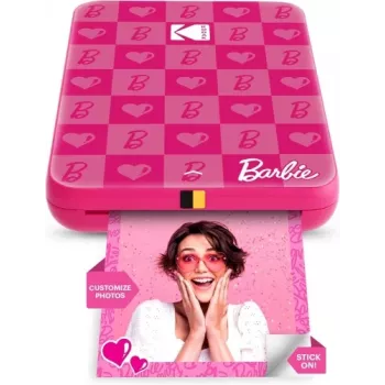 Barbie x Kodak STEP Slim Instant Mobile Photo Printer Colour ZINK 2x3'' 1ppm, Bluetooth, Pink