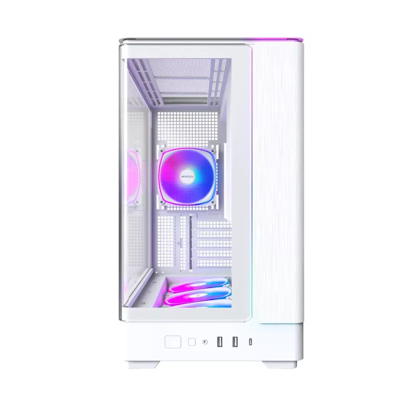 PC-Gehäuse Montech KING 15 PRO Weiß — Micro ATX / Mini-ITX, Midi Tower