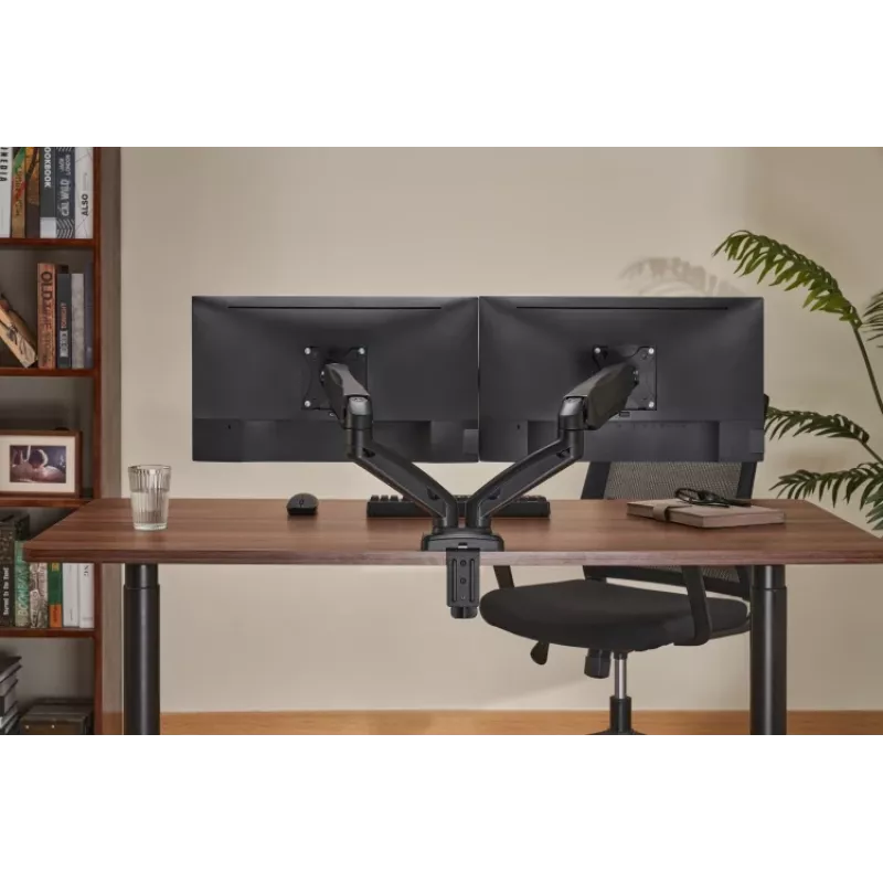 Monitorarm up up Economical Interactive Counterbalance Dual Monitor Arm Mattschwarz VESA 75x75/100x100