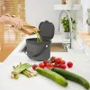 ROTHO Albula Anthracite - Abfalltrennbehälter - 3,2 l
