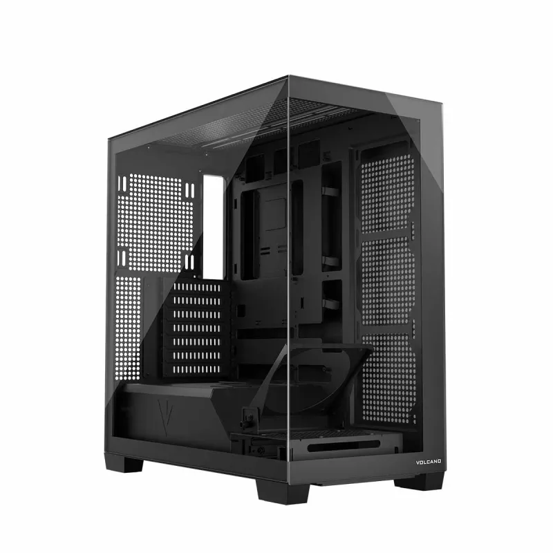 PC-Gehäuse MODECOM Volcano Stellar NF ATX Midi Tower, gehärtetes Glas, schwarz, unterstützt ATX/micro ATX, GPU bis 420 mm, CPU-Kühler 175 mm