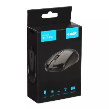 iBOX i007 kabelgebundene optische Maus, schwarz