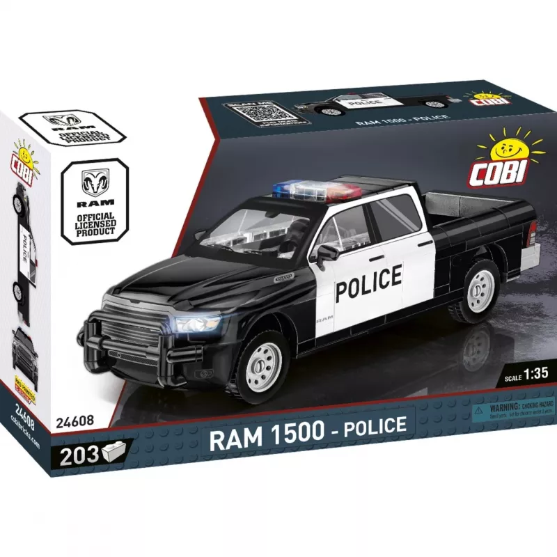Konstruktionsspielzeug Cobi RAM 1500 Police 24608 2-in-1-Modell, Baustein-Set, umbaubar