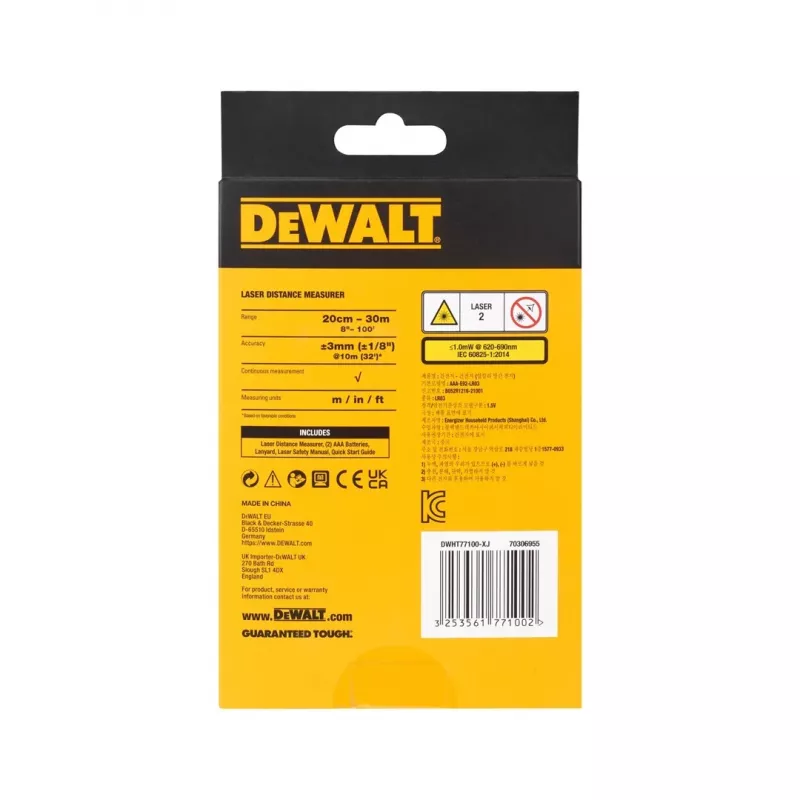 DeWALT DWHT77100-XJ Entfernungsmesser