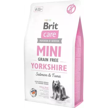 Brit Care Mini Grain Free Yorkshire Trockenfutter für Hunde mit Lachs und Thunfisch, 2 kg