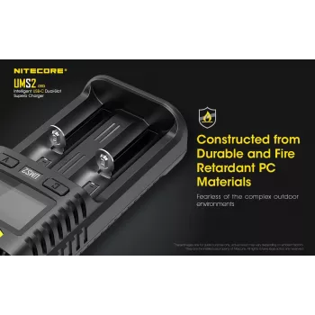 Nitecore UMS2 Akku-Ladegerät Haushaltsbatterie DC Lithium-Ionen Nickel-Cadmium