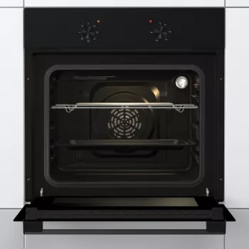 Gorenje Backofen | BO6615E01B | 60 L | Elektrisch | EnamelClean | Druck-Kipp-Tasten | Höhe 59,5 cm | Breite 59,5 cm | Schwarz
