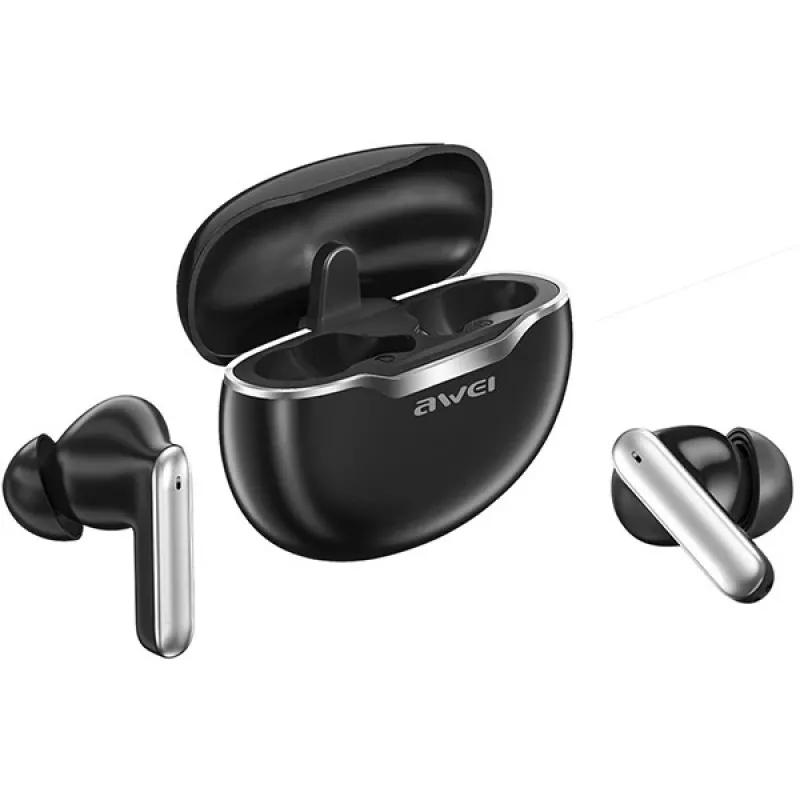 Awei Kopfhörer Bluetooth 5.3 T50 TWS Ladecase /Schwarz