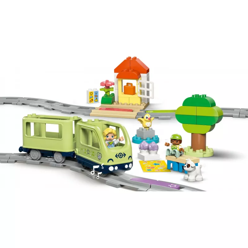Spielzeug-Zugset LEGO DUPLO Interaktive Abenteuer-Eisenbahn 10427, 57 Teile, 2 Minifiguren, für Kinder ab 2 Jahren