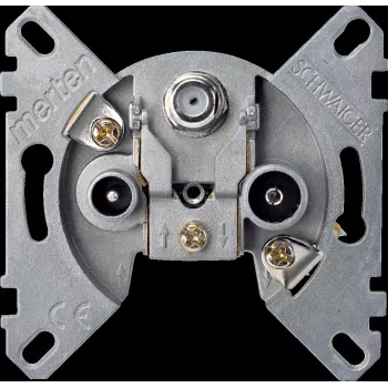 Merten Sat-Antennensteckdose - 3-fach - DIN EN 50083-1/A1 - DIN EN 80083-2/A1 (466097)