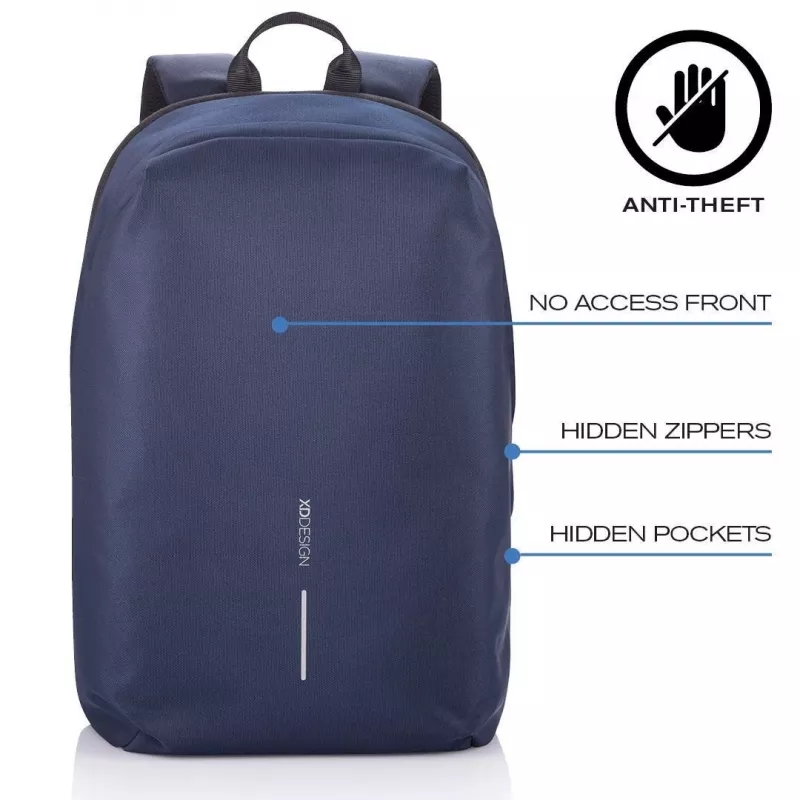 Freizeitrucksack XDDESIGN Bobby Soft mit 15,6 Zoll Laptopfach, 16 l, marineblau, PET