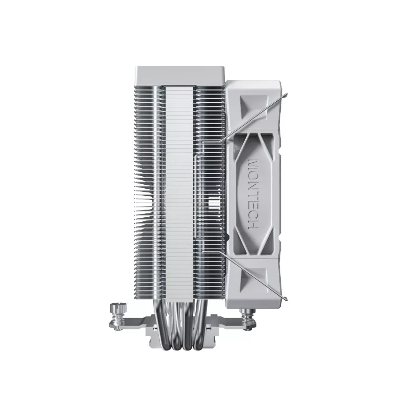 CPU-Luftkühler Montech NX400, 120-mm-Lüfter, Weiß, Maße 156×74×120 mm, TDP 270 W