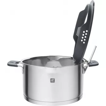 ZWILLING Edelstahl-Topfset SIMPLIFY 5-tlg. – spülmaschinen- & ofenfest, Glasdeckel, geeignet für Keramikkochfelder