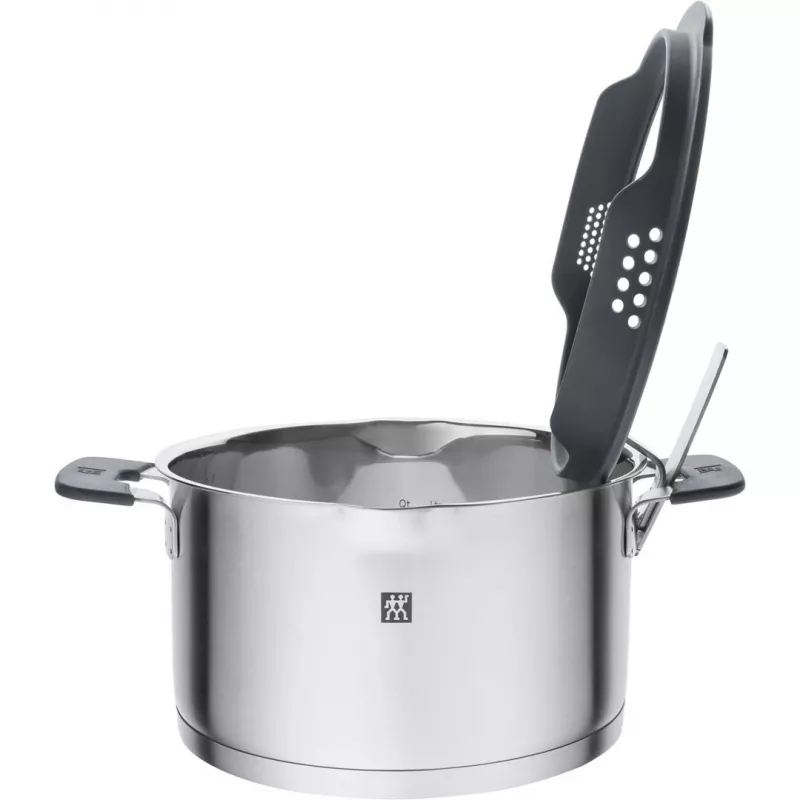 ZWILLING Edelstahl-Topfset SIMPLIFY 5-tlg. – spülmaschinen- & ofenfest, Glasdeckel, geeignet für Keramikkochfelder