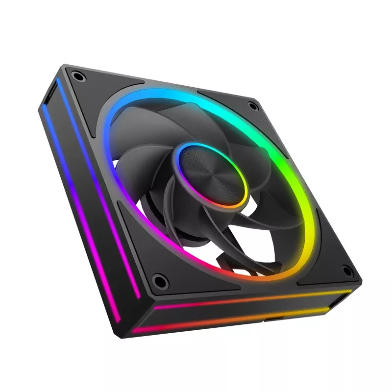 Gehäuselüfter MODECOM VOLCANO LOOP 120 ARGB Reverse Fan Schwarz 120 mm PWM 400–1400 RPM ARGB-Header