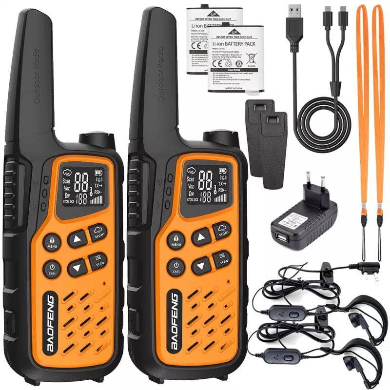 Walkie-Talkie Baofeng BF-T25E Orange, 2 Stück