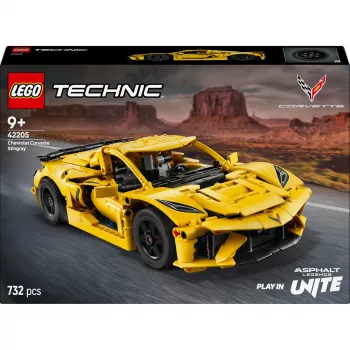 LEGO Technic Corvette Stingray 42205 2-in-1 Cabrio- und Coupé-Modell, 732 Teile, 80×270×140 mm