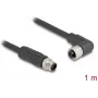 DeLOCK 80523 Sensor-/Aktorleitung 1 m RST M12 Schwarz
