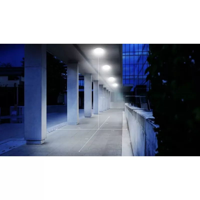 Deckenleuchte Steinel DL Vario Quattro PRO S, rund LED fest 14 W, 310×69 mm, weiß, Bewegungssensor