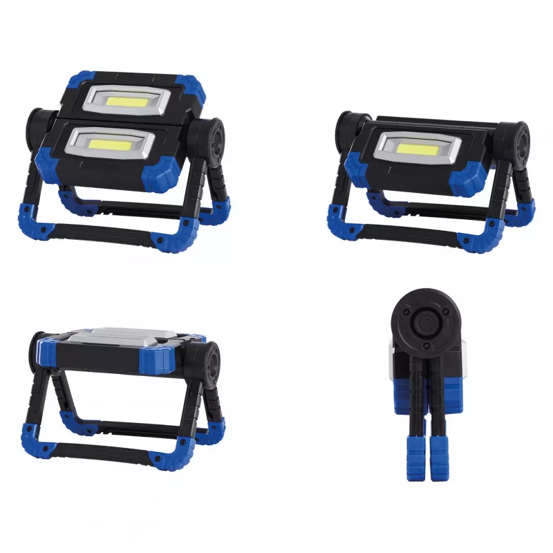 Arbeitsleuchte RealPower 463617 Flutlicht, LED 10 W, 2 Leuchtmittel, Batterie AA, IPX2, schwarz