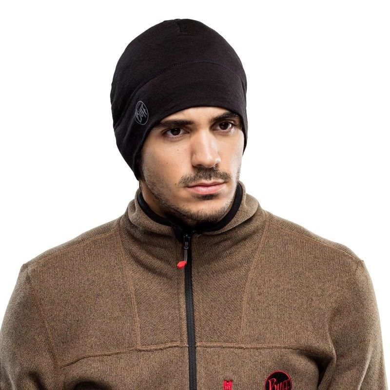 BUFF MERINO LEICHTGEWICHT-BEANIE SOLID Schwarz onesize Mütze Standard