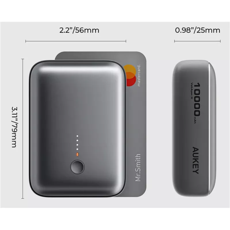 AUKEY 157000 Powerbank 10000 mAh Grau