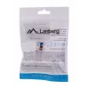 Keystone-Modul LANBERG KSU6-1090, Cat6 U/UTP flach, RJ-45 Stecker auf LSA-Buchse, AWG 22/26, 14.5×16.1 mm, weiß