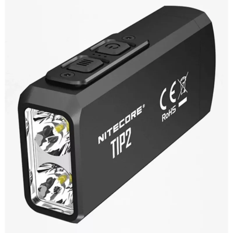 Handtaschenlampe Nitecore TIP2 — 720 lm, Lithium-Ionen, 55 h Laufzeit, 38,3 g, Schwarz