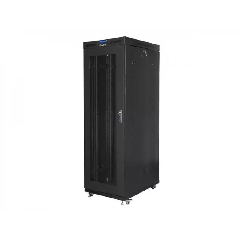Lanberg FF01-8227-23BL Rack-Schrank 27U Standschrank Schwarz