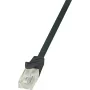 LogiLink CP1083U RJ45 Netzwerkkabel, Patchkabel CAT 5e U/UTP 7,50 m schwarz mit Rastschutz 1