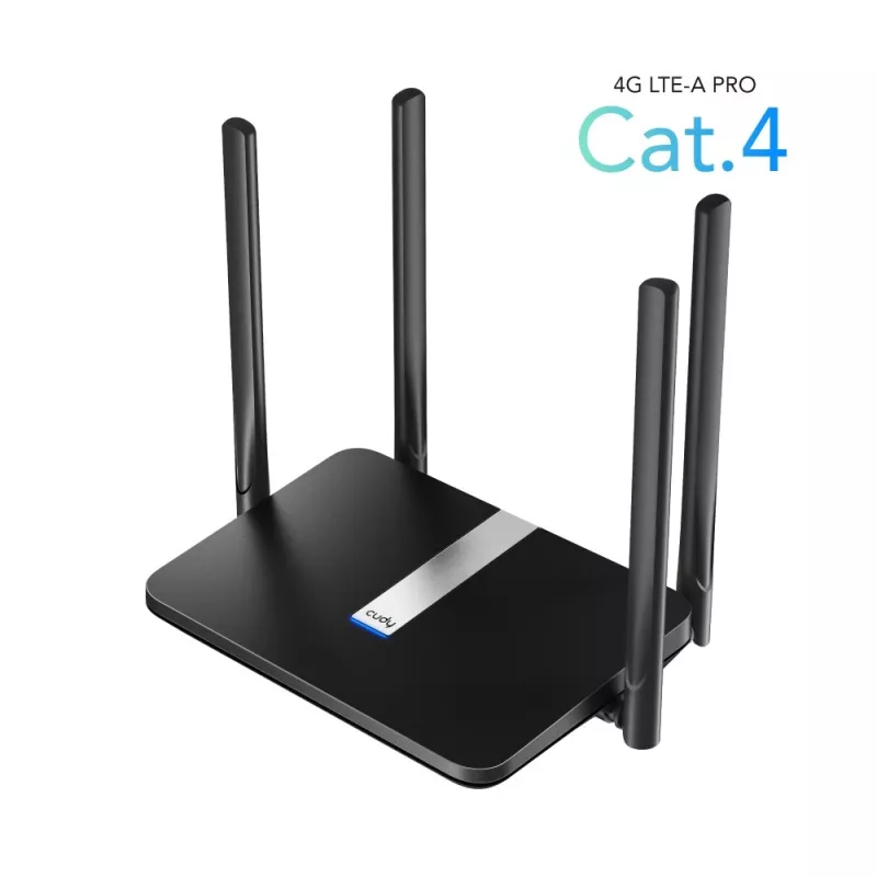 Cudy LT500 WLAN-Router Fast Ethernet Dual-Band (2,4 GHz / 5 GHz) 4G Schwarz