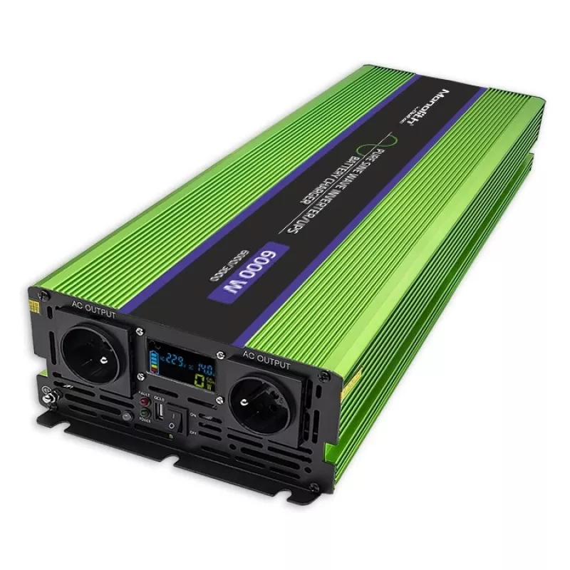 Auto-Wechselrichter Qoltec Monolith 6000 W Grün 12 V