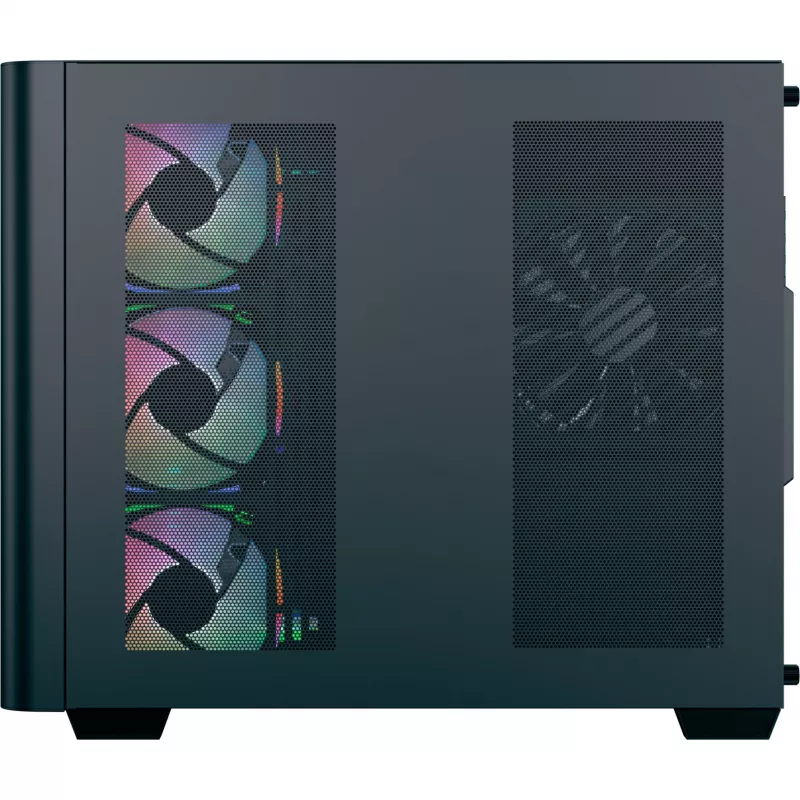 Tower-PC-Gehäuse AEROCOOL P500C EVO-G-BK-v1 mit 2 Hartglas-Seitenteilen, Schwarz