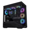 PC-Gehäuse Lian Li Vector V100 Midi Tower – Schwarz mit Seitenfenster, unterstützt 3×120-mm-Seitenlüfter + 1×120-mm-Hecklüfter, 3,5-Zoll-HDD, 2,5-Zoll-SSD, 235,5×446×484,6 mm