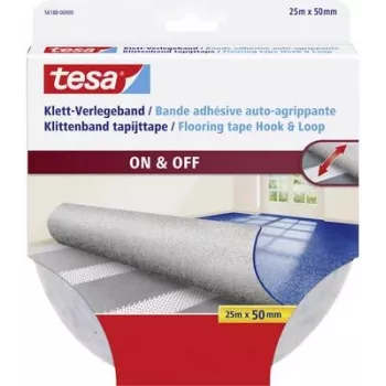 Klettband Tesa 56188 — 25 m Länge, 50 mm Breite, wiederverwendbares Befestigungsband