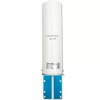 Outdoor omnidirectional 4G LTE antenna QOLTEC 57044, 5 dBi, 600–2700 MHz, 50 W, 50 Ω, weißes Kupfergehäuse